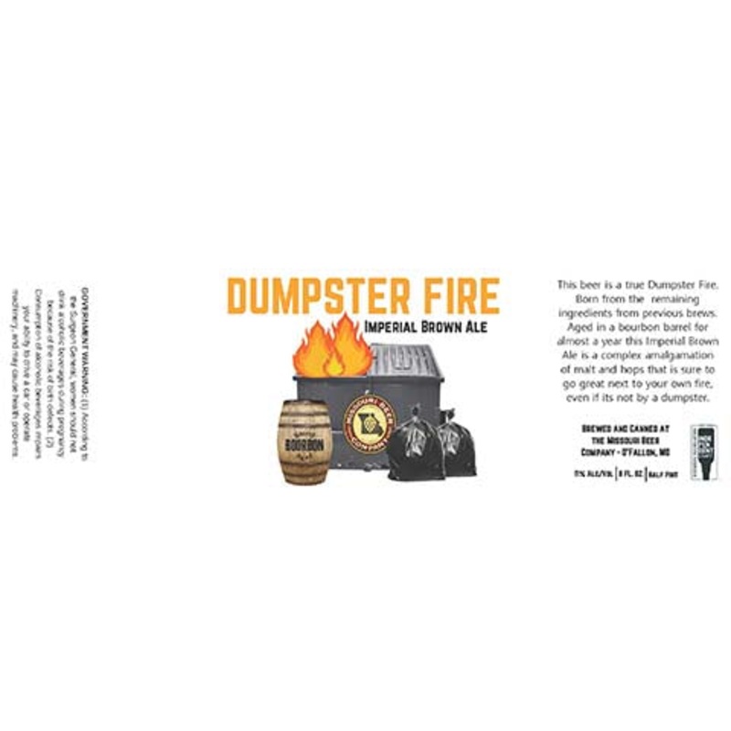 Missouri Dumpster Fire Imperial Brown Ale Barrel Bourbon Aged 8OZ SINGLE CAN