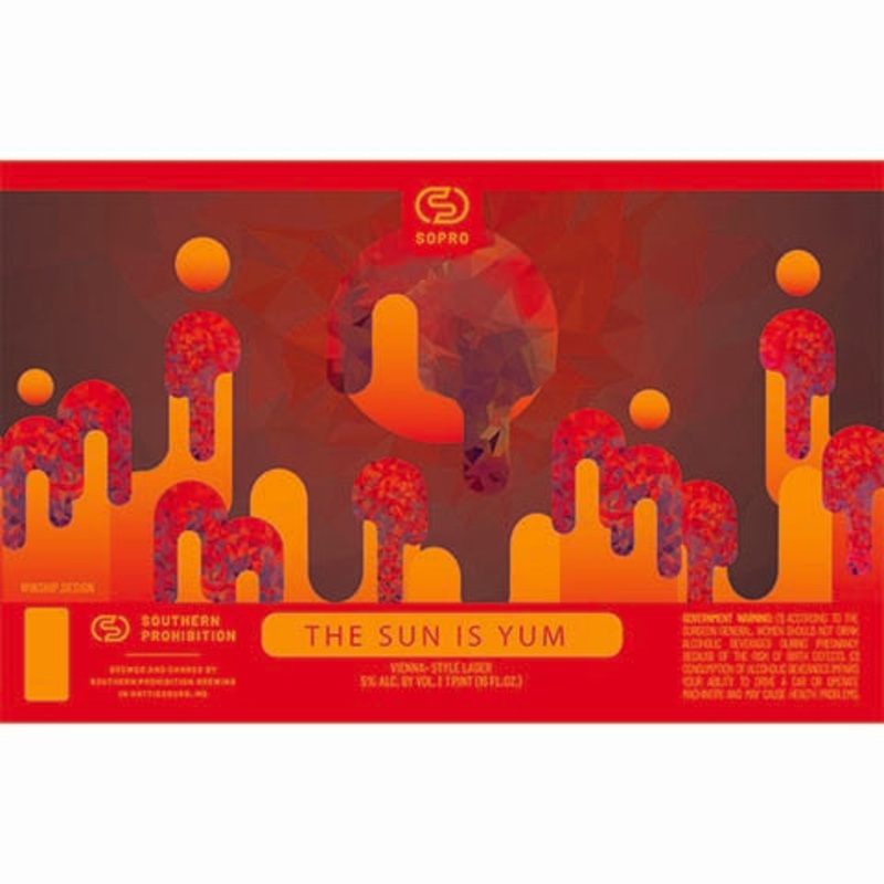 Southern Prohibition The Sun is Yum Lager 16OZ SINGLE CAN