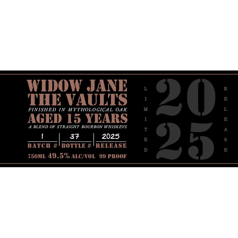 Widow Jane The Vaults 2025 Limited Release Aged 15 Years