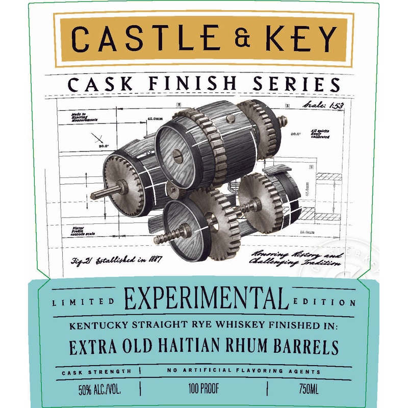 Castle & Key Experimental Rye Extra Old Haitian Rhum Barrel Finish