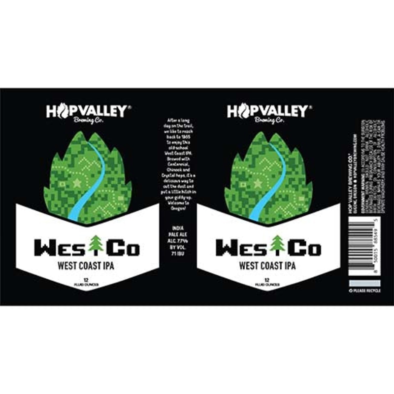 Hop Valley WesCo West Coast IPA 12OZ SINGLE CAN