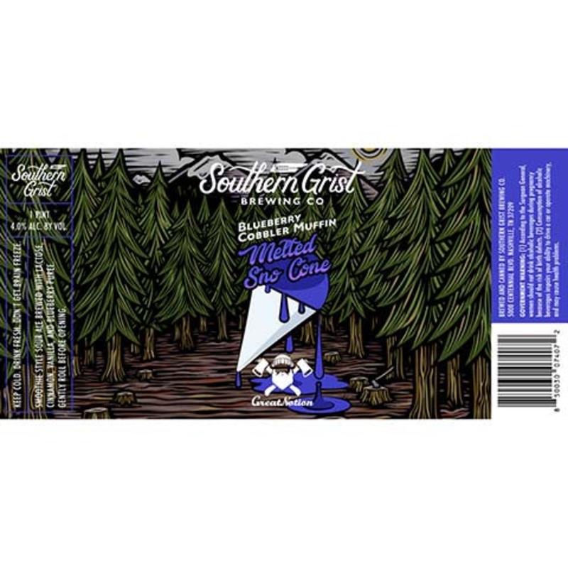Southern Grist Blueberry Cobbler Muffin Melted Sno Cone Sour Ale 16OZ SINGLE CAN
