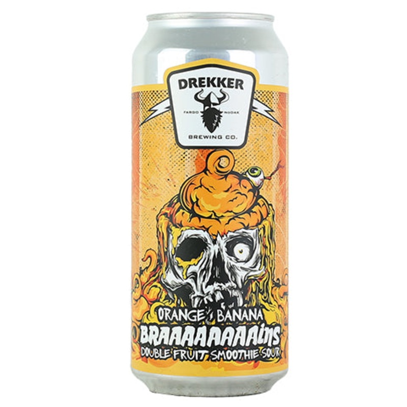 Drekker Mango Orange Banana Braaaaaaaaains Double Fruit Smoothie Sour 16OZ SINGLE CAN