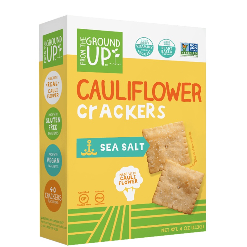 From the Ground Up Cauliflower Crackers - Sea Salt