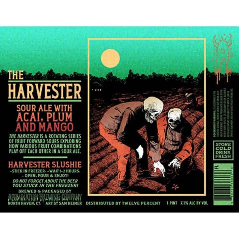Abomination The Harvester Sour Ale (acai, plum, and mango) 16OZ SINGLE CAN