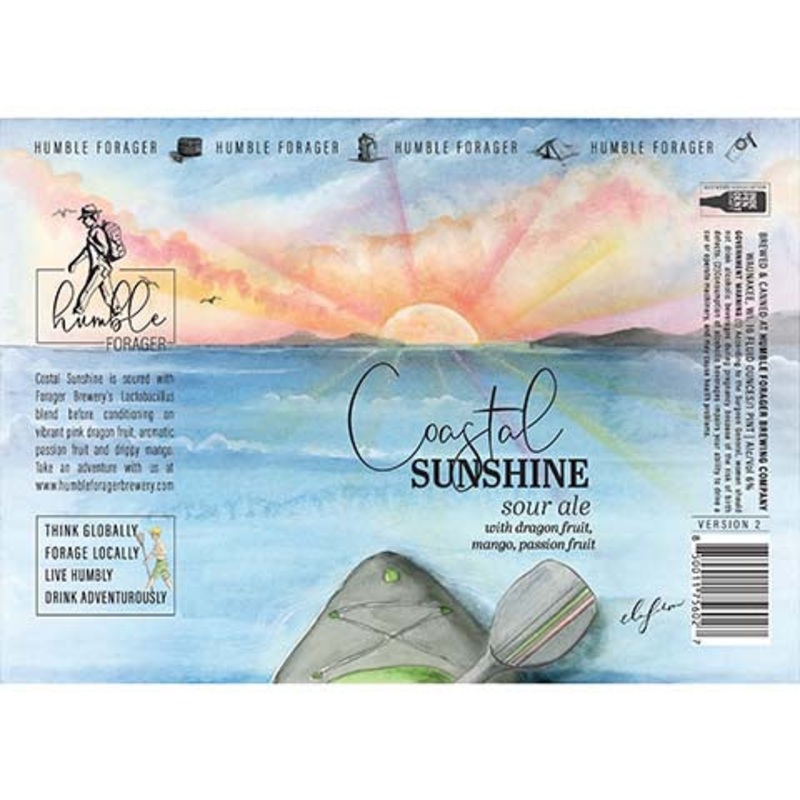 Humble Forager Coastal Sunshine V2: Dragon Fruit, Mango, Passion Fruit 16OZ SINGLE CAN