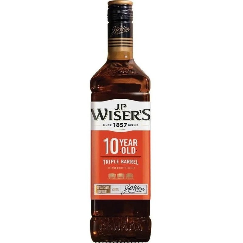 J.P. Wiser's 10 Year Old Triple Barrel Blended Canadian Whisky 750ML BTL