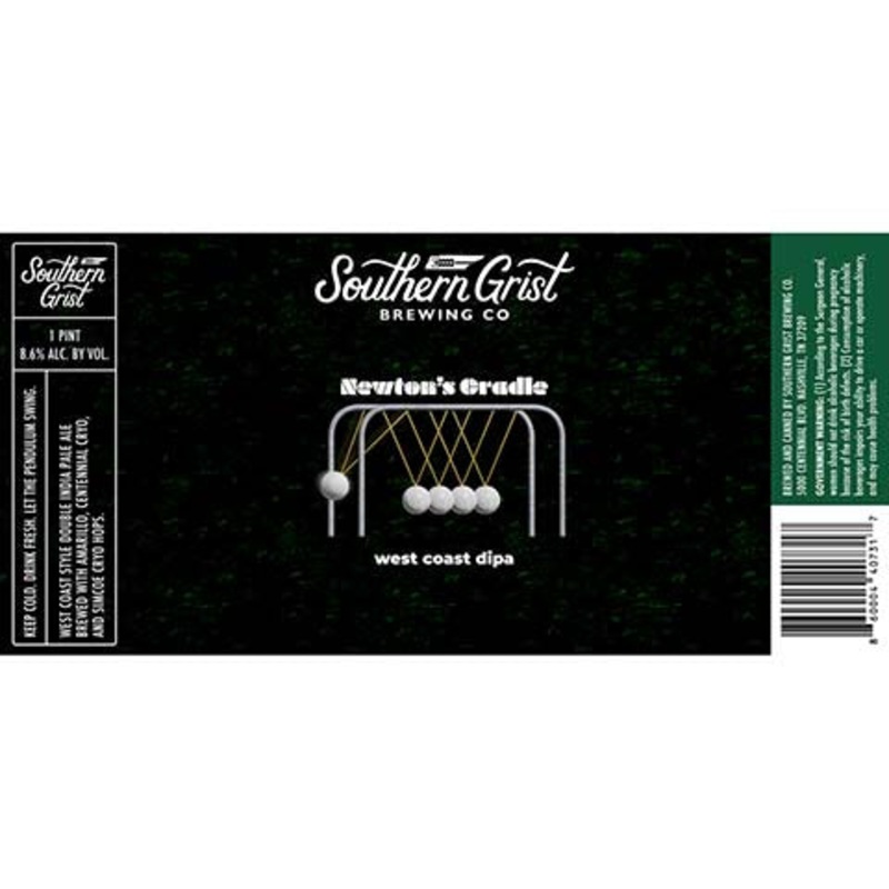 Southern Grist Newton's Cradle West Coast DIPA 16OZ SINGLE CAN