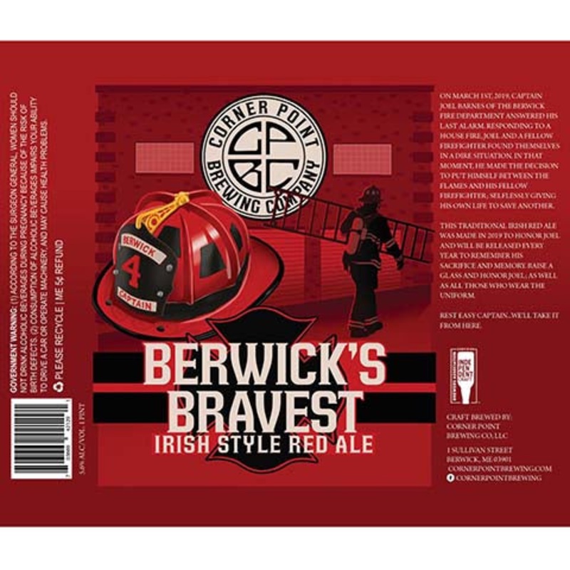 Corner Point Berwick's Bravest Irish Red Ale 16OZ SINGLE CAN