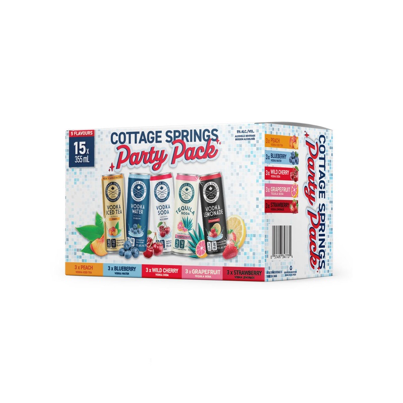 COTTAGE SPRINGS RTD PARTY PACK 15 CANS