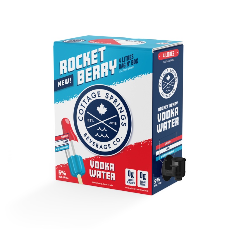 COTTAGE SPRINGS VODKA WATER ROCKET BERRY 4L @ Kelowna [1056629] 4000 ml
