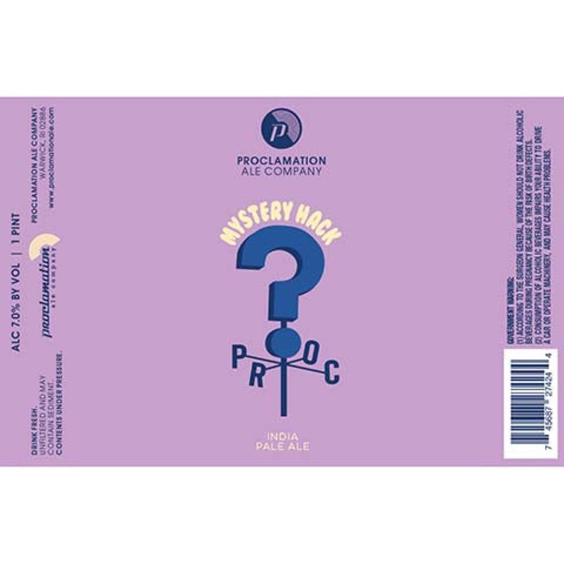 Proclamation Mystery Hack IPA 16OZ SINGLE CAN