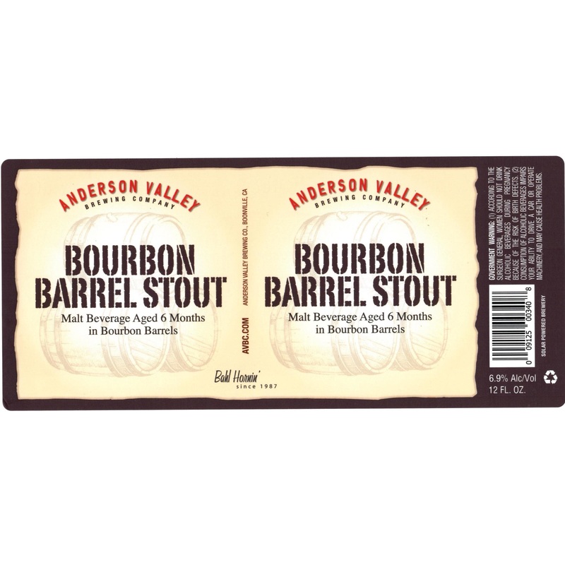 ANDERSON VALLEY BOURBON BARREL STOUT 6/4P CANS 12 oz (24)