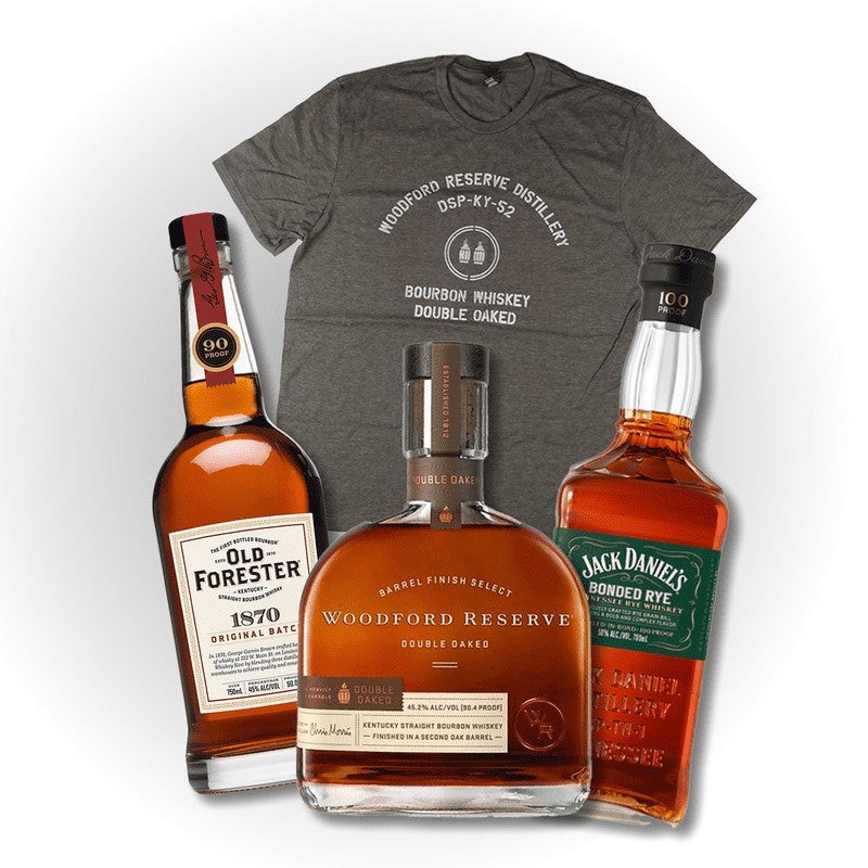 Bourbon and Rye Delights Bundle With XL Brown T-Shirt BUNDLE 3PK 750ML BTL