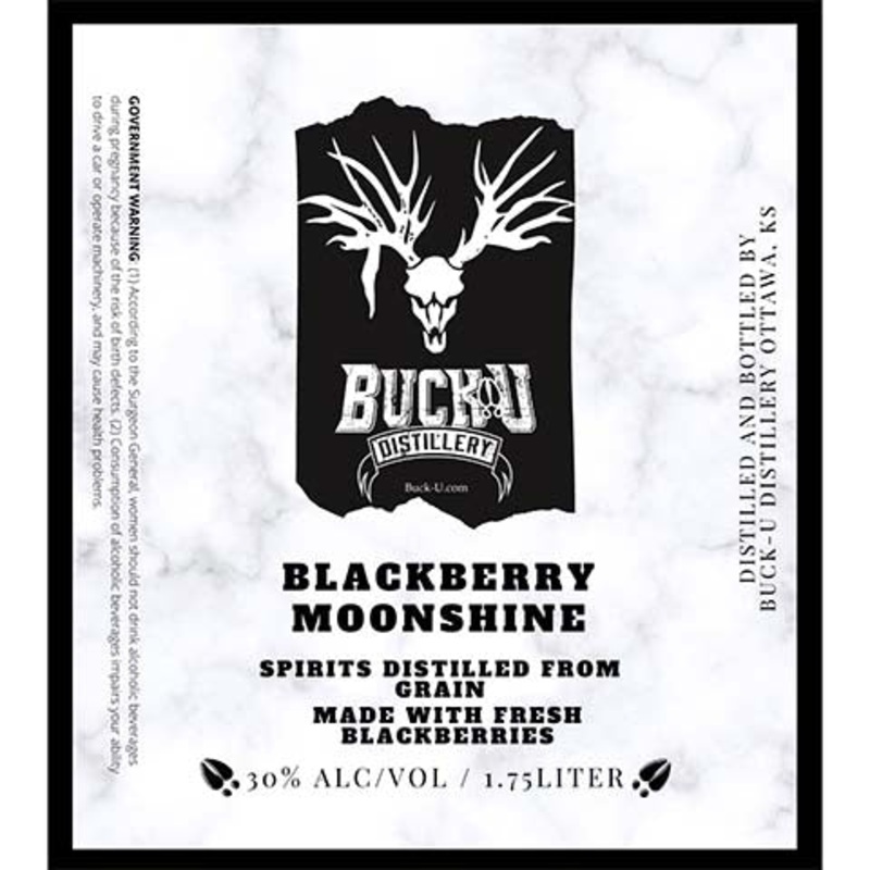 Buck-U Distillery Blackberry Moonshine 1.75L BTL