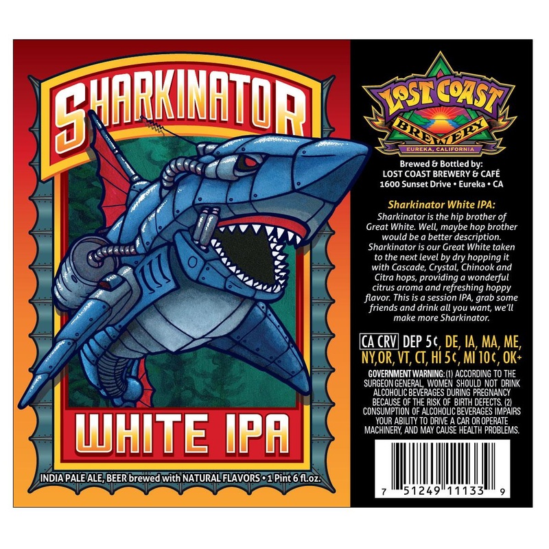 LOST COAST SHARKINATOR WHITE IPA 4/6PK 12 oz (24)
