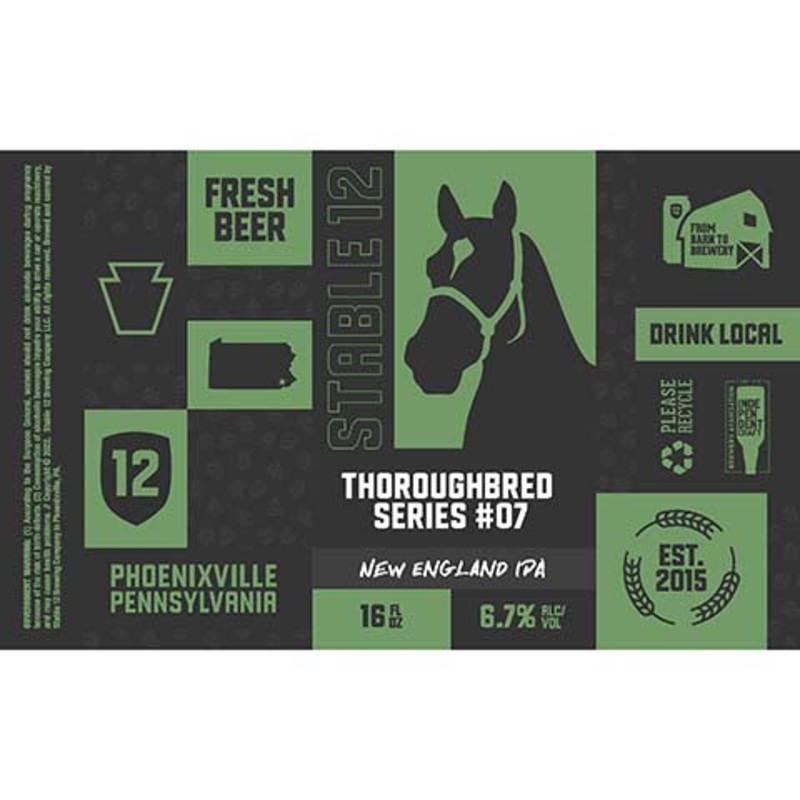 Stable 12 Thoroughbred Series #07 Hazy IPA 16OZ SINGLE CAN