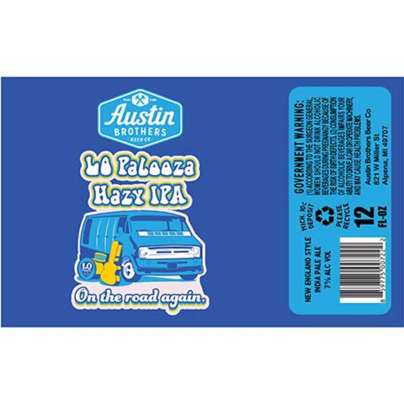 Austin Brothers La Palooza Hazy IPA 12OZ SINGLE CAN