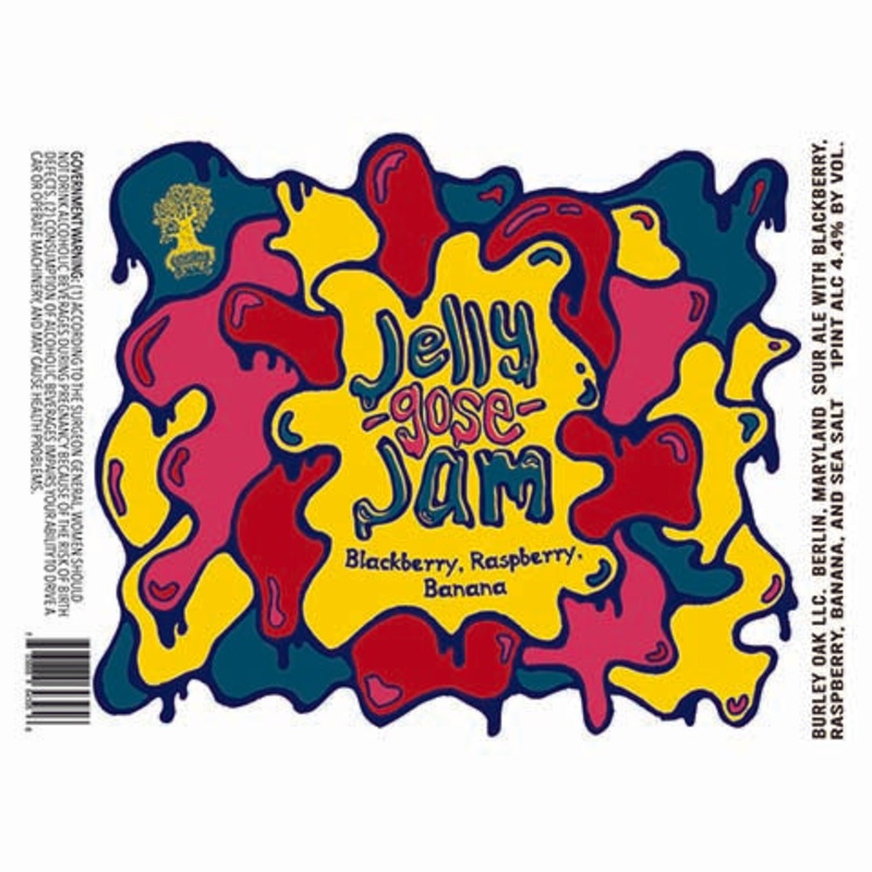 Burley Oak Jelly Gose Jam Blackberry, Raspberry, Banana Sour Ale 16OZ SINGLE CAN