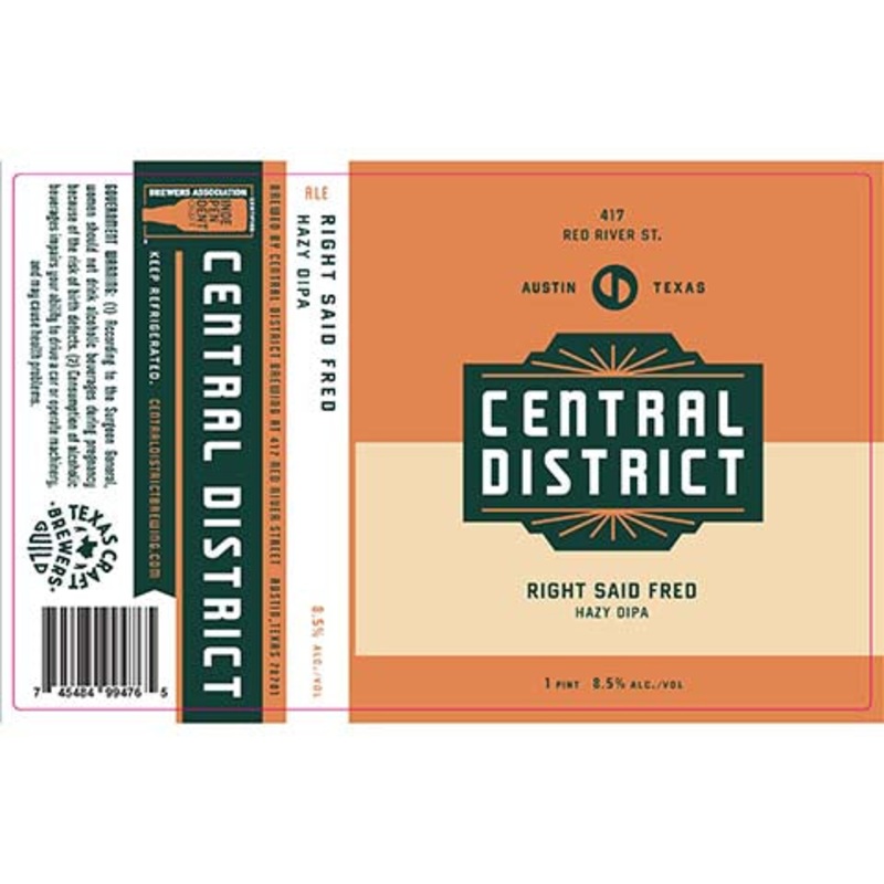 Central District Right Said Fred Hazy DIPA 16OZ SINGLE CAN