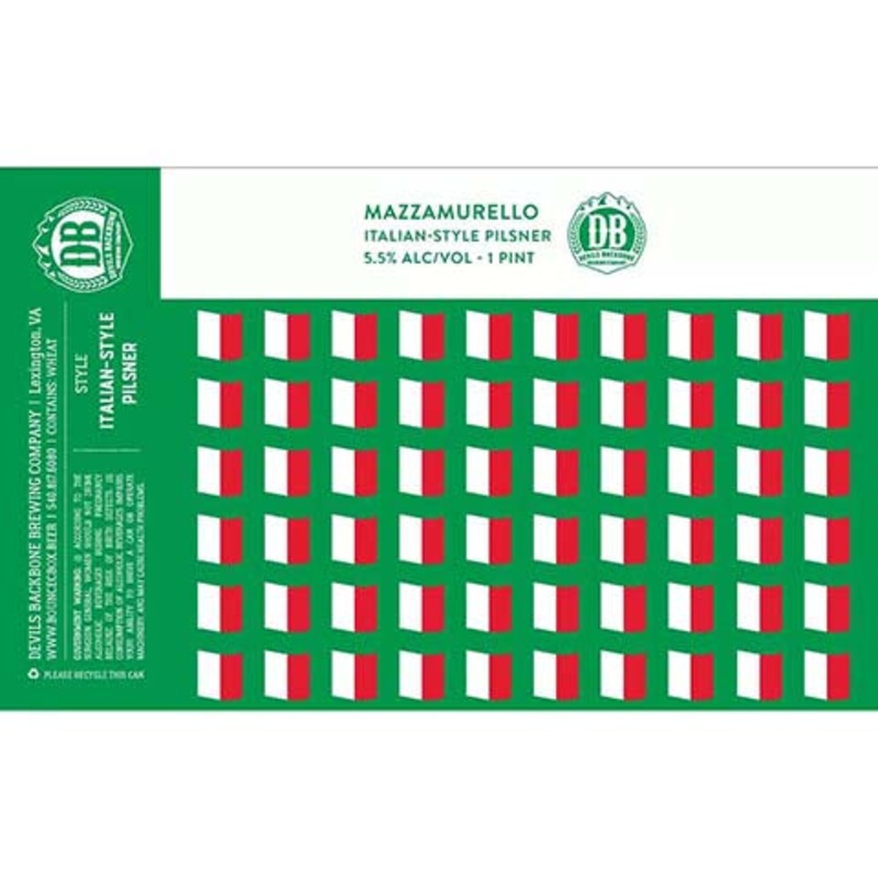 Devil's Backbone Mazamurello Italian Pilsner 16OZ SINGLE CAN