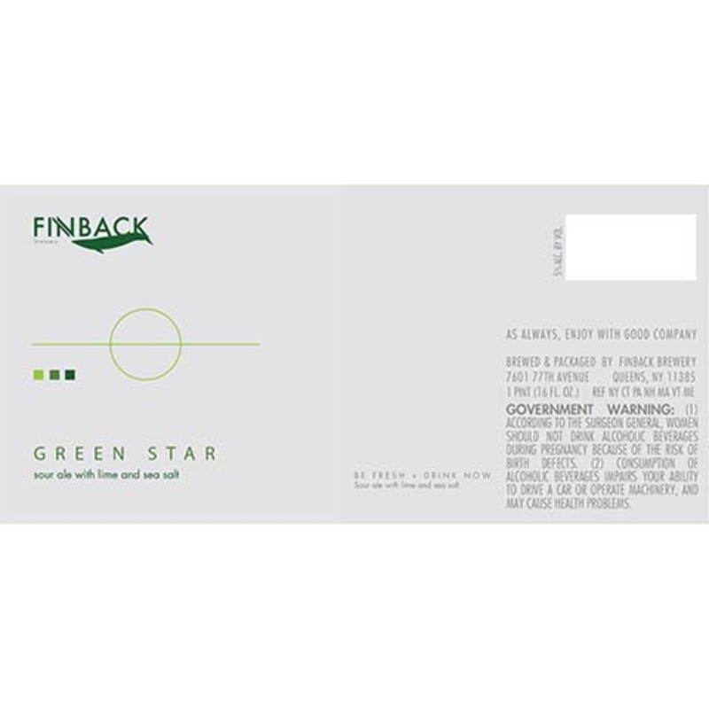 Finback Green Star Sour Ale 16OZ SINGLE CAN
