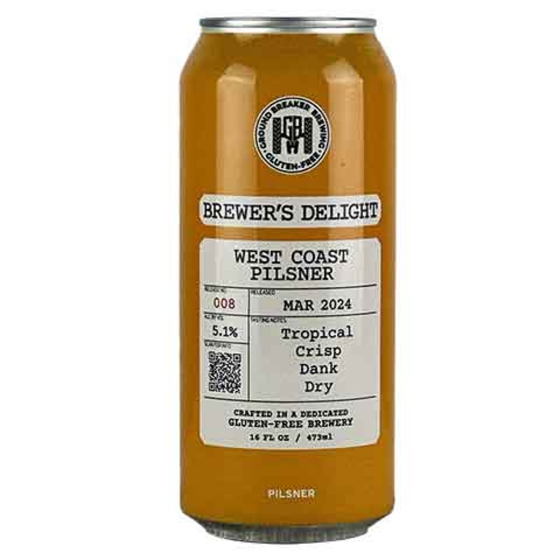Ground Breaker - Brewer's Delight West Coast Pilsner 16OZ SINGLE CAN