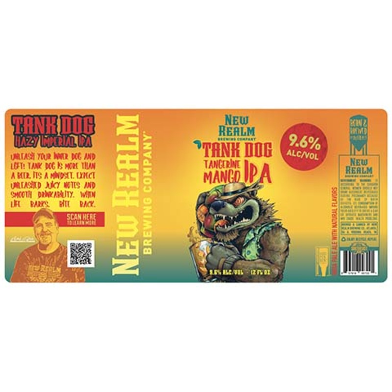 New Realm Tank Dog Tangerine Mango IPA 12OZ SINGLE CAN