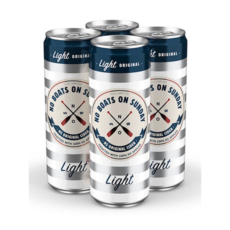 NO BOATS ON SUNDAY LIGHT CIDER 4 CANS