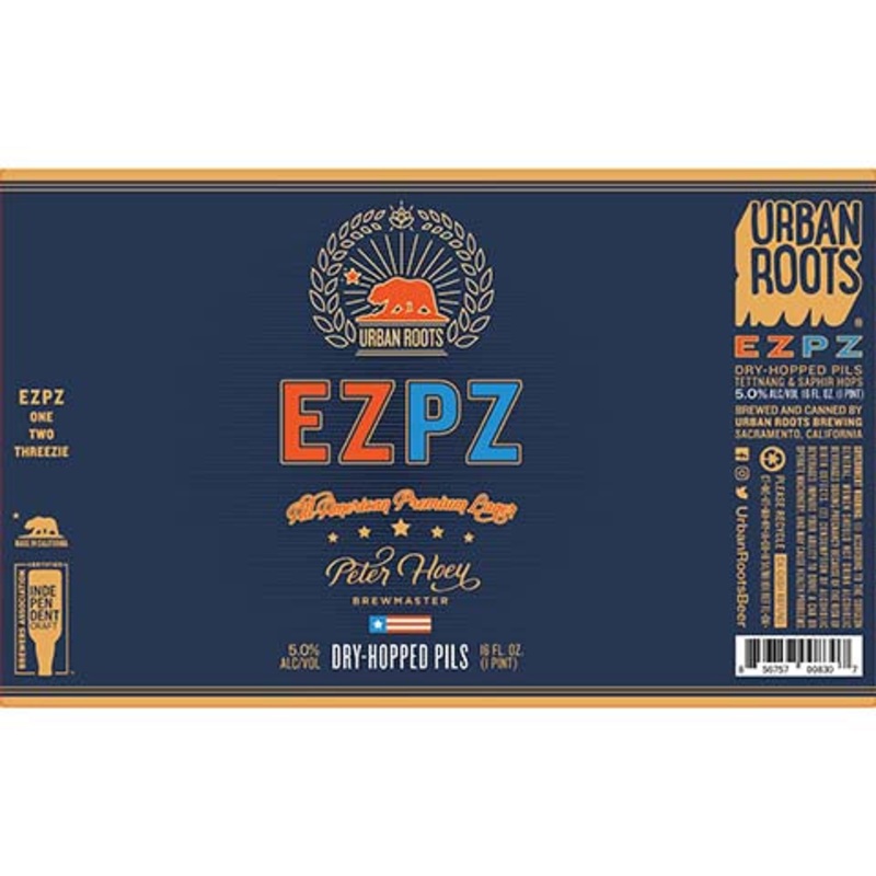 Urban Roots EZPZ Lager 16OZ SINGLE CAN