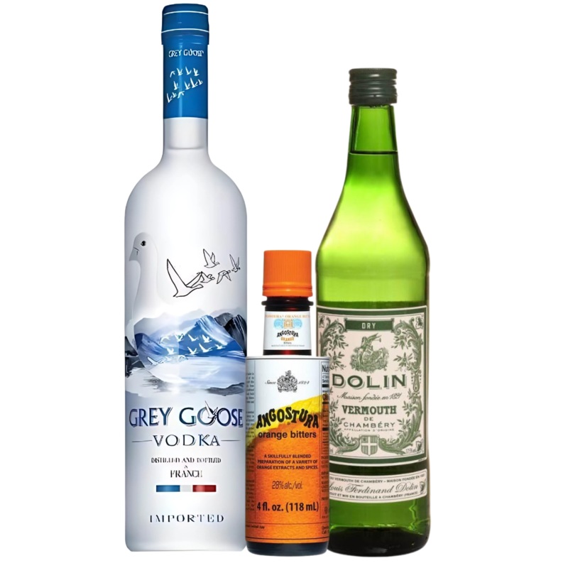 Vodka Martini Kit: Grey Goose, Dolin & Angostura Orange Bitters