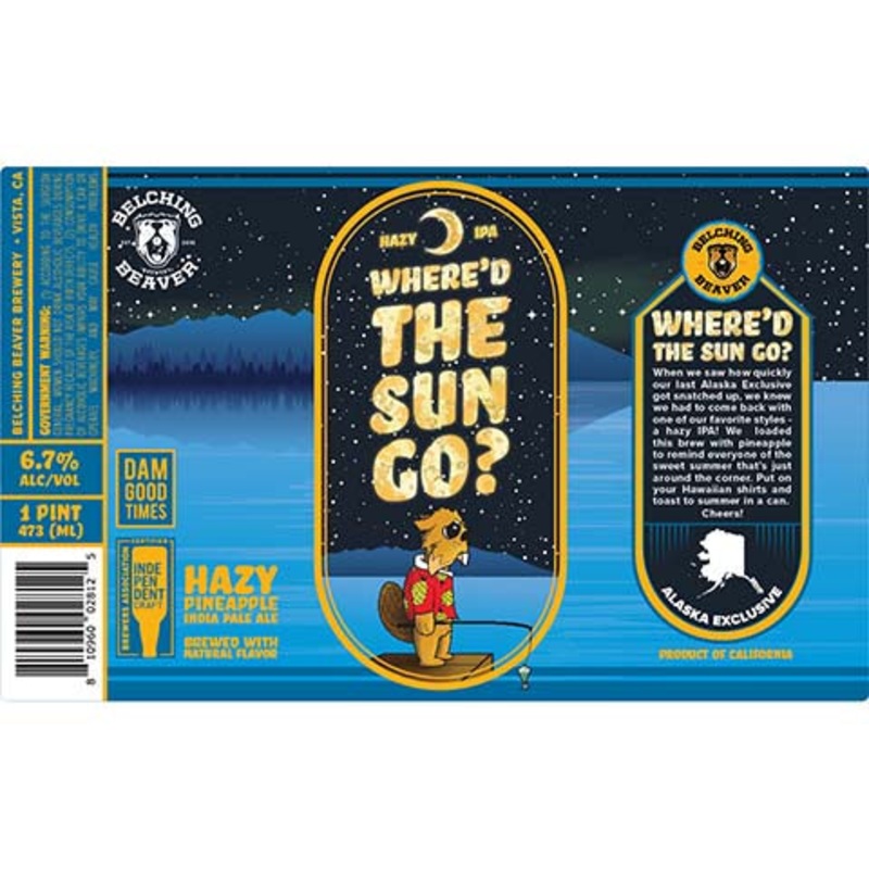 Belching Beaver Where'd The Sun Go? Hazy IPA 16OZ SINGLE CAN