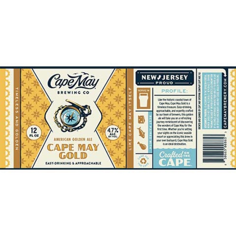 Cape May Gold Golden Ale 12OZ SINGLE CAN