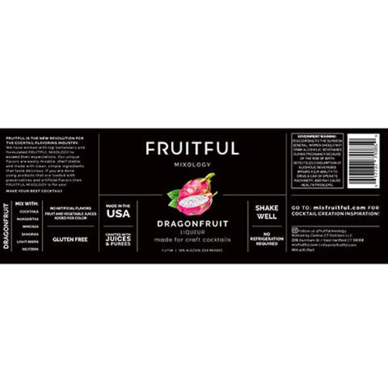Fruitful Mixology Dragonfruit Liqueur 1L BTL
