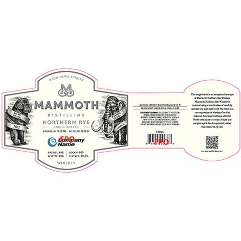 Mammoth Northern Rye Single Barrel Whiskey 750ML BTL