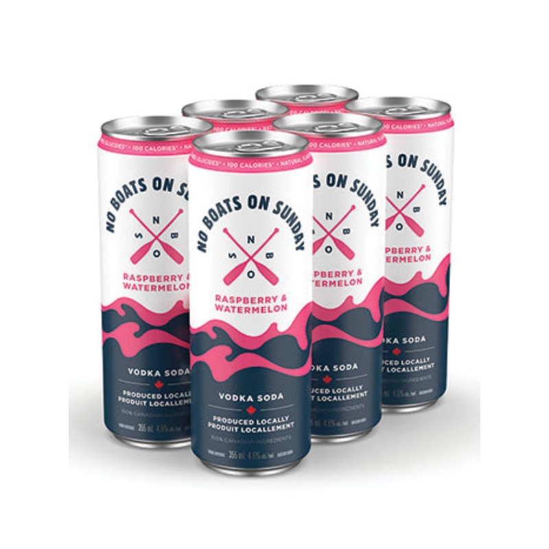 NO BOATS ON SUNDAY RASPBERRY WATERMELON 6 CANS