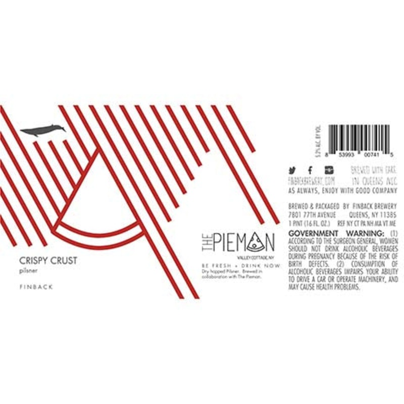 Finback Crispy Crust Pilsner 16OZ SINGLE CAN