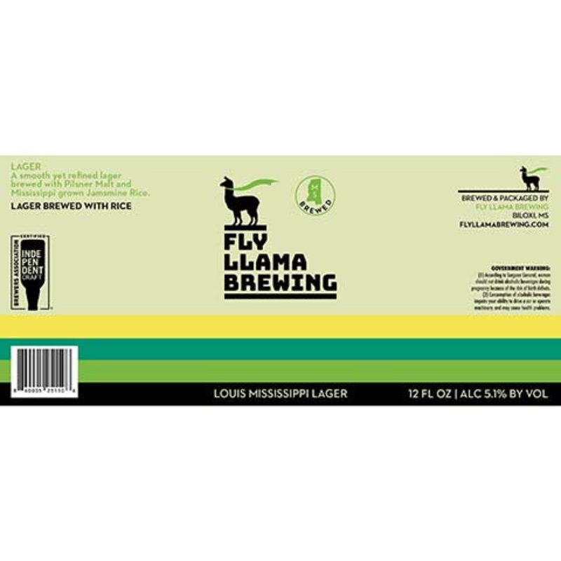 Fly Llama Louis Missippi Lager 12OZ SINGLE CAN