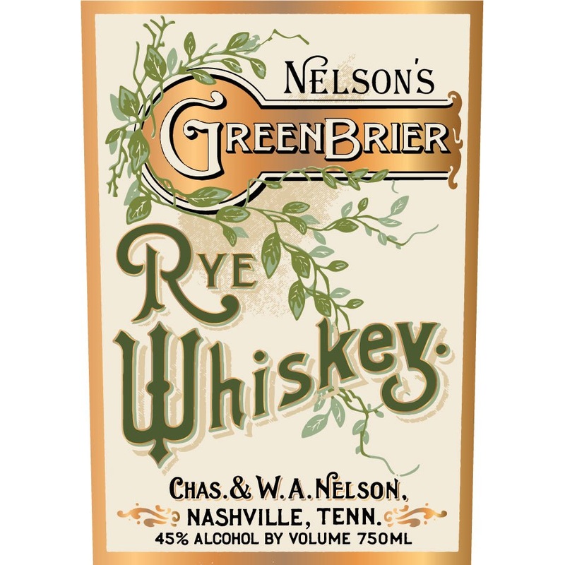 Nelson's Green Brier Rye Whiskey 750ml