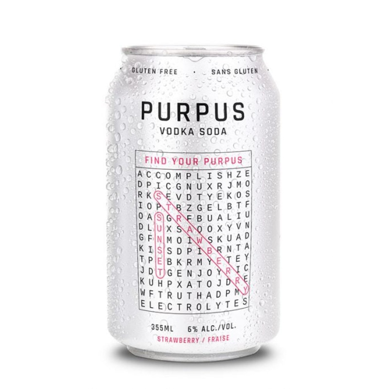 PURPUS STRAWBERRY VODKA SODA 6 CANS