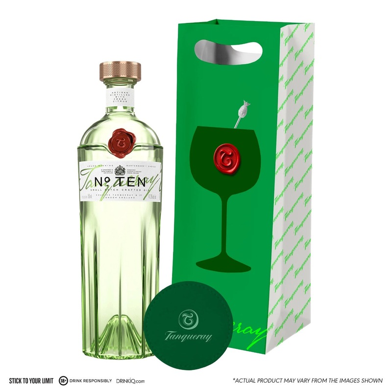 Tanqueray Gin No.10 700ml with FREE Tanqueray Gift Bag and Leather Coaster
