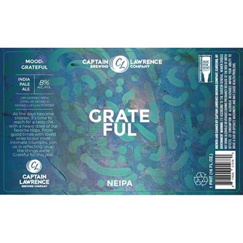 Captain Lawrence Grateful NEIPA 16OZ SINGLE CAN