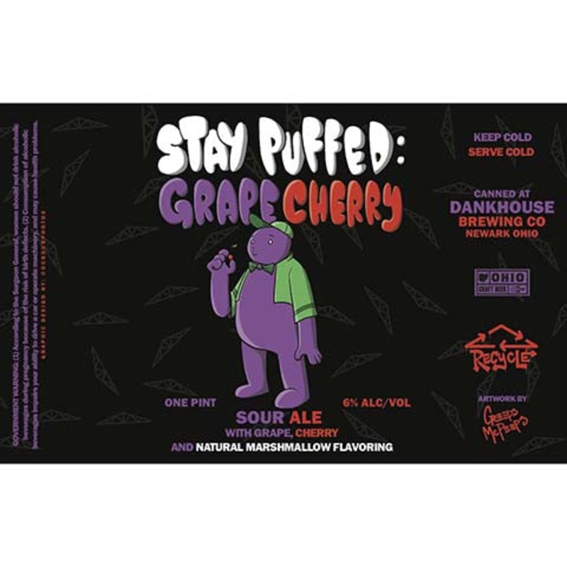 Dankhouse Stay Puffed: Grape Cherry Sour Ale 16OZ SINGLE CAN
