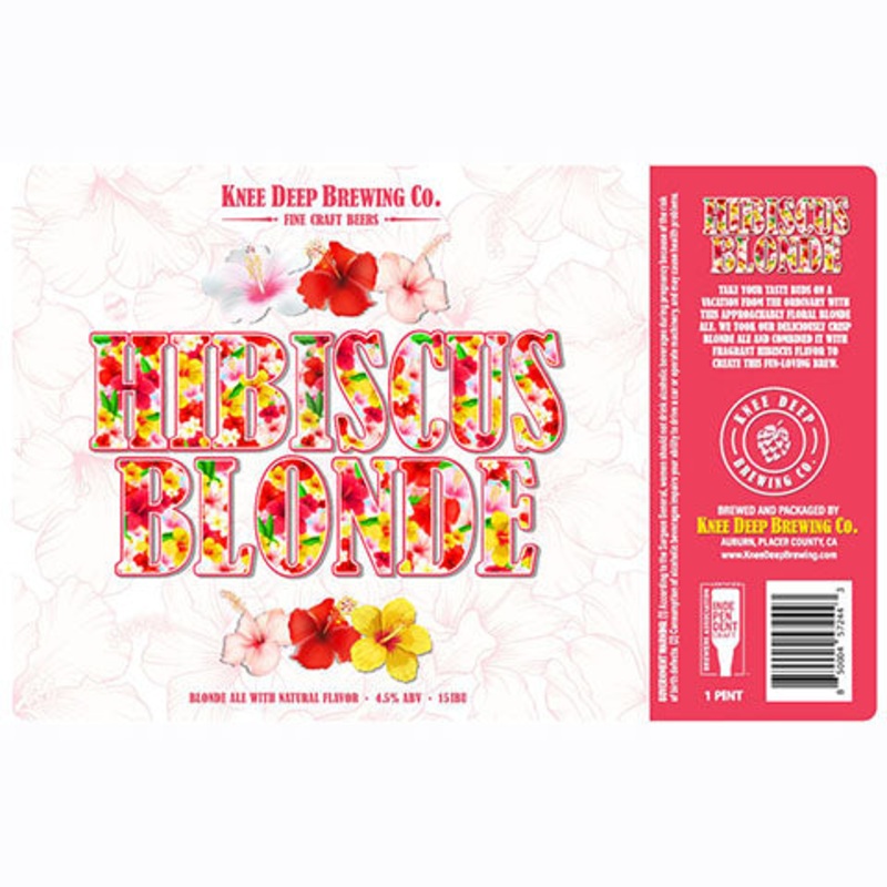 Knee Deep Hibiscus Blonde Ale 16OZ SINGLE CAN