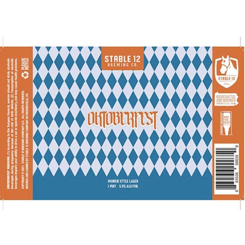 Stable 12 Oktoberfest Lager 16OZ SINGLE CAN