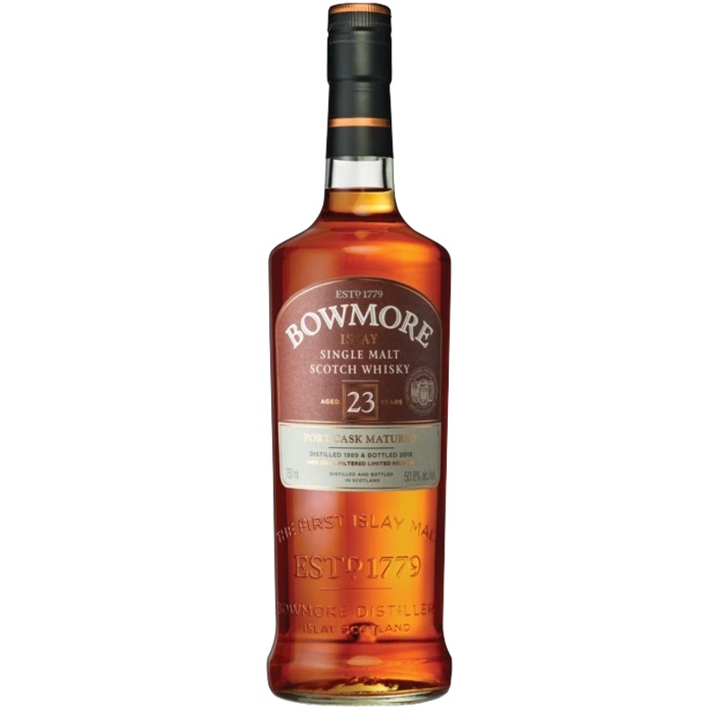 BOWMORE 23YR PORT CASK MATURED SINGLE MALT SCOTCH 750ML @ Emerald Hills [1010184] 750 ml