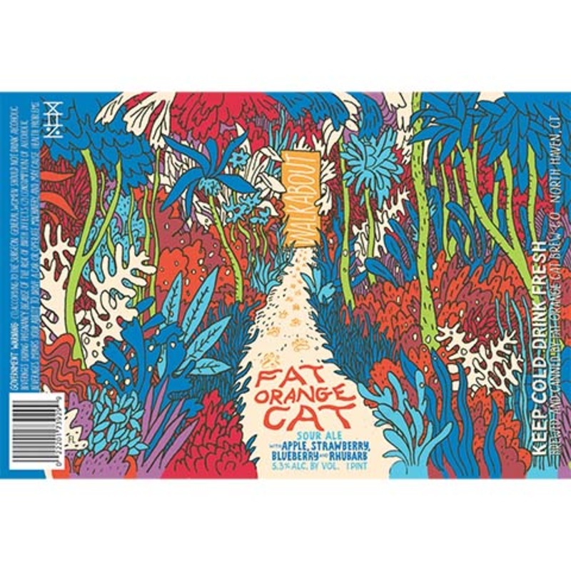 Fat Orange Cat Walkabout Sour (Apple, Strawberry, Blueberry, Rhubarb) 16OZ SINGLE CAN