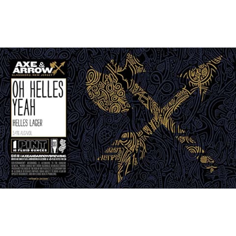 Axe & Arrow Oh Helles Yeah Helles Lager 16OZ SINGLE CAN