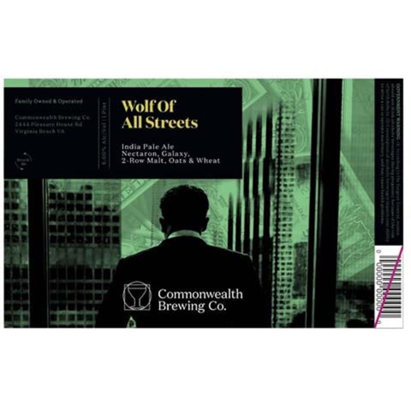 Commonwealth Wolf Of Streets IPA 16OZ SINGLE CAN