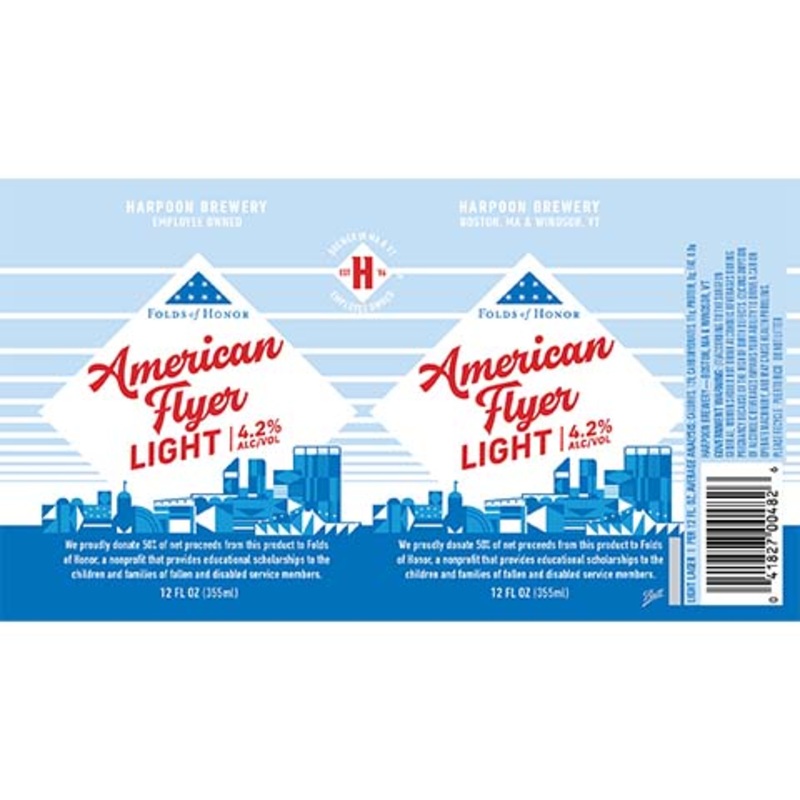 Harpoon American Flyer Light Lager 12OZ SINGLE CAN